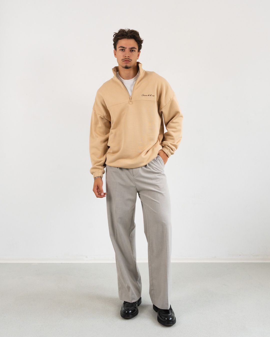 Beige De La Rue Halfzip