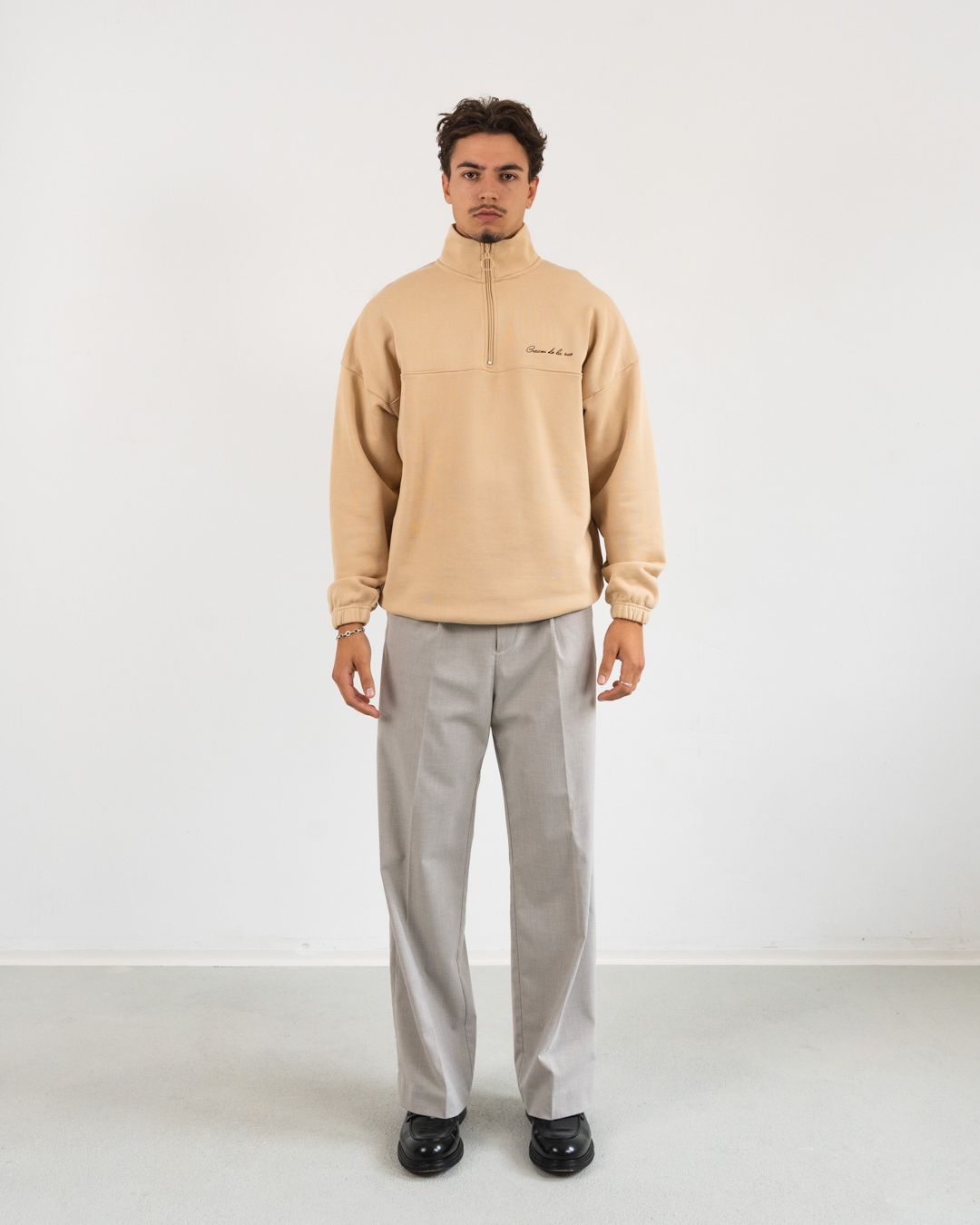 Beige De La Rue Halfzip